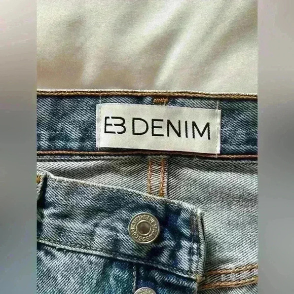 EB Denim Mini Skirt Light Wash Reclaimed Levi's Women's XS - Picture 9 of 13